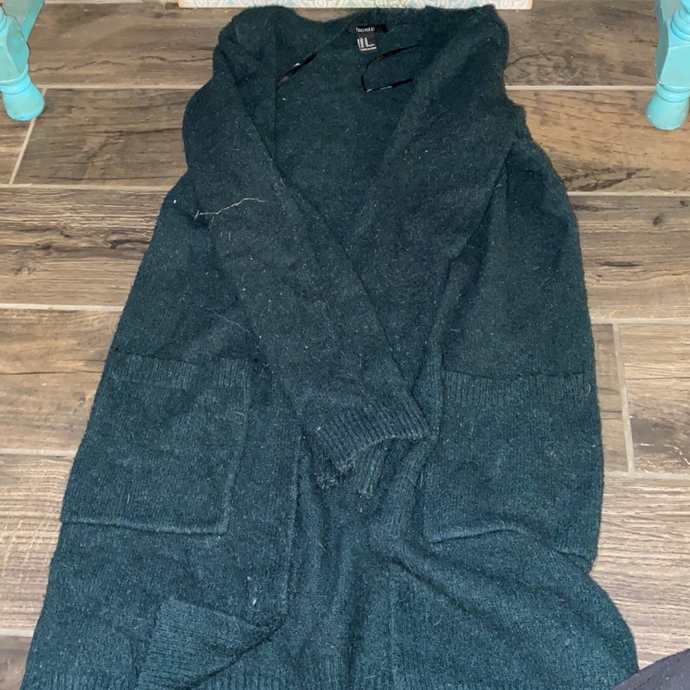 COPY - Long Green Cardigan